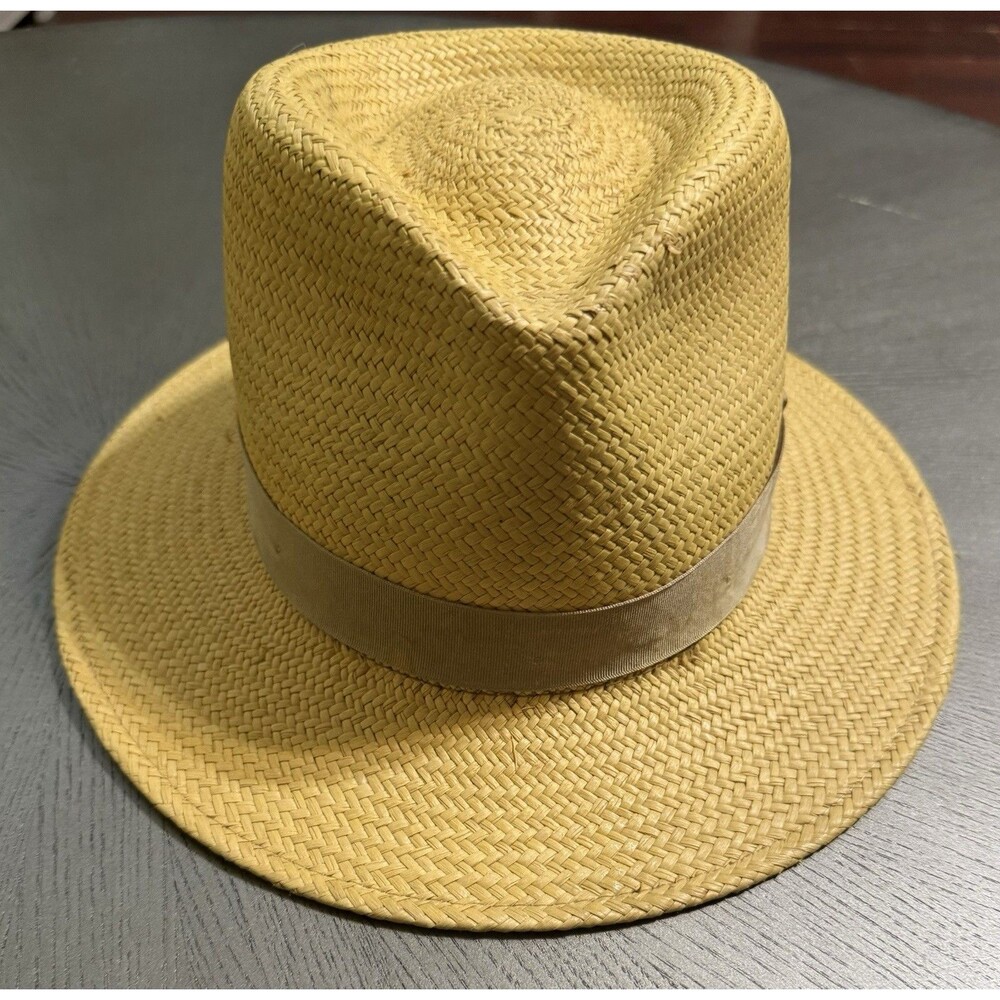 Bailey of Hollywood Genuine Panama Straw Fedora Hat Men’s Medium Made in USA
